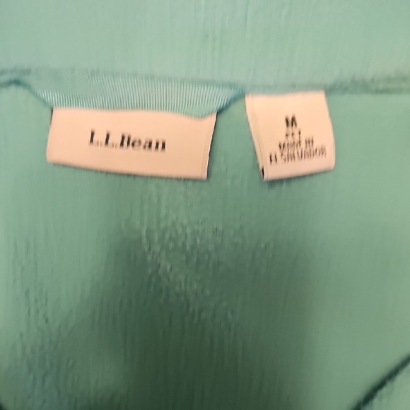 L.L. Bean Teal Fleece Jacket - Picture 3 of 10